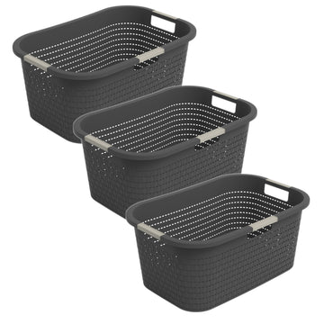 3er Set Country Wäschekorb 40l 3tlg.