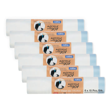 Müllbeutel Set 6 x 15 Stück für 40l PASO