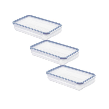 Fridge Container Set Flat 1L l CLIC & LOCK