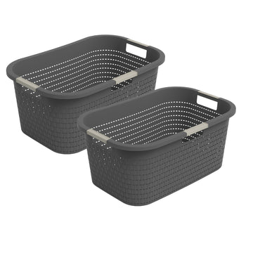 2er Set Country Wäschekorb 40l 2tlg.