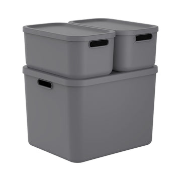 Aufbewahrungsboxen-Set 3tlg. 2x 12l und 55l ALBULA LIGHT