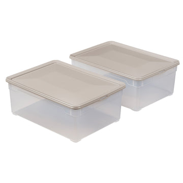 Set Aufbewahrungsboxen 10l, 4tlg. CLEAR